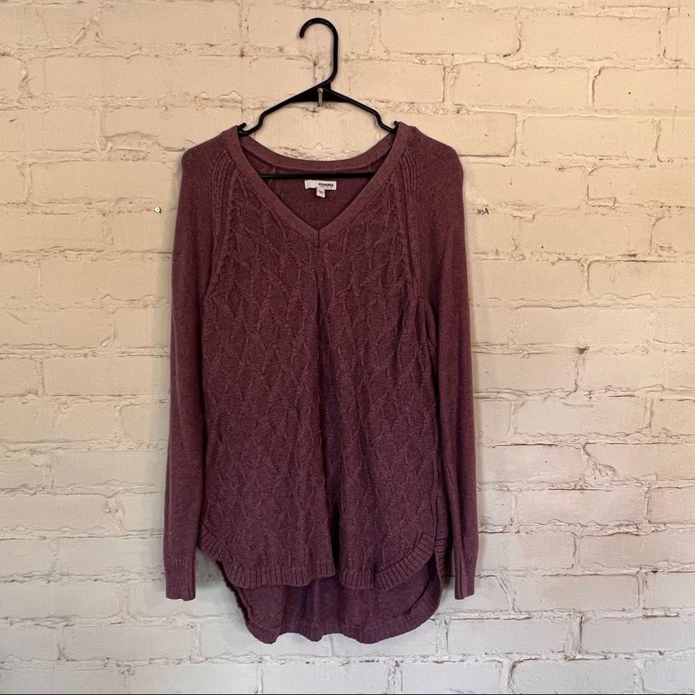 Sonoma purple cable knit sweater